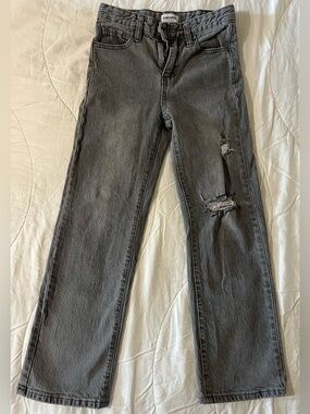 RSQ Girls Straight-Leg Distressed Jeans - Charcoal